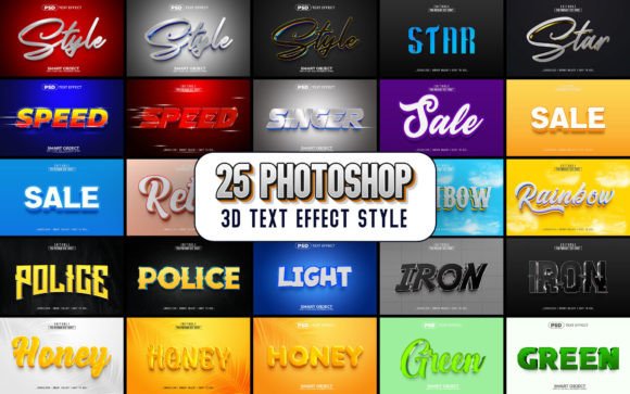 25 Photoshop 3d Text Effect Style: The Ultimate Bundle for Versatile Design Projects