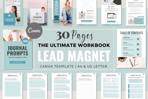 Canva Lead Magnet Workbook - Pastel Blue: A Strategic Tool for Professional Growth