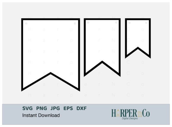 Flag Banner SVG: Bunting Pennant Garland Design