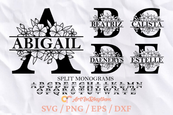 Floral Monogram Letters Svg, Monograms: Redefining Personalization in Digital Design