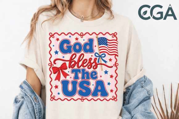 God Bless the USA Patriotic Bow Flag Png: A Versatile Digital Design for Creative Projects