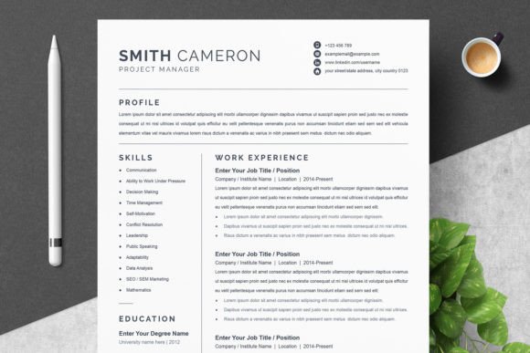 Minimalist Word Resume CV Template