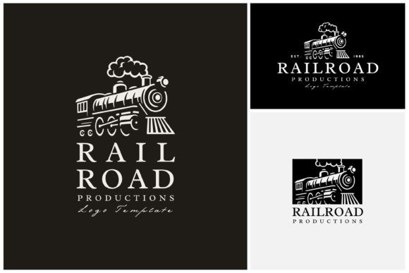Old Steam Engine Locomotive Train Logo: A Timeless Design Asset for Modern Projects