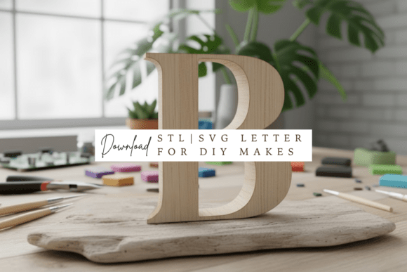 Playfair Display Letter B SVG and STL: Elevating Your DIY Projects with Precision