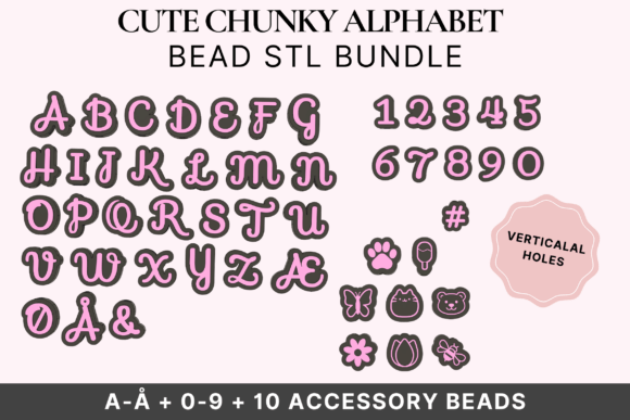 Soft Script Alphabet Bead STL Bundle: A Toolkit for Personalized 3D Printing