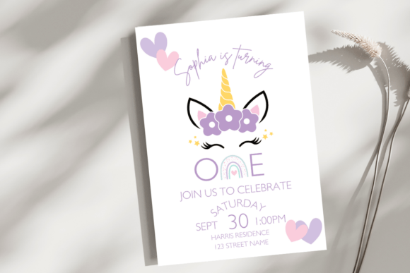 Unicorn First Birthday Invite Template: A Comprehensive Guide to Customizing Digital and Print Celebrations
