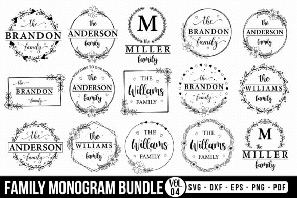 Unlocking Creative Potential with the Family Monogram SVG Bundle Vol.4