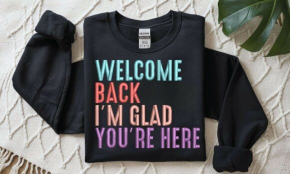 Welcome Back PES DST Embroidery Pattern: A Vibrant Digital Design for Connection